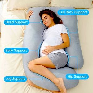Momcozy Pregnancy Pillows for Sleeping, U Shaped Full Body with Removable cover